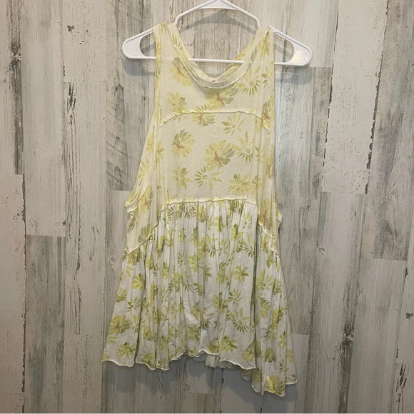Free People Madison Tank Print Light Combo Drapy Babydoll Boho -Size Small - Picture 2 of 9